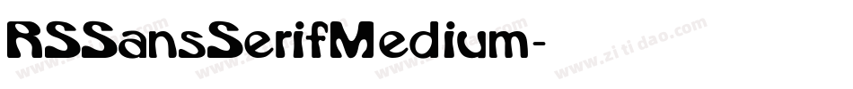 RSSansSerif Medium字体转换